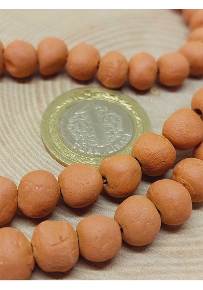 Kahverengi Mat Seramik Boncuk Dizi 8-9mm/30cm 54182 Çok REnkli