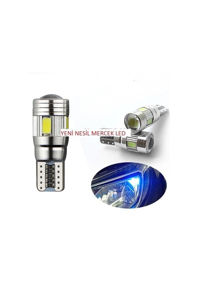 T10 Dipsiz Mercekli Canbus Led Ampul 12v 2'li