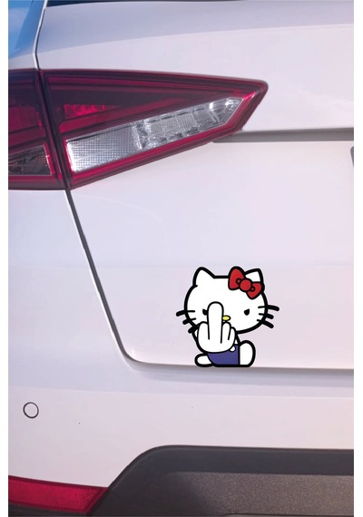 Hello Sticker 13,5x13 Cm Su Geçirmez Yüksek Çözünürlüklü Araba Laptop Oto Motor Kask Sticker