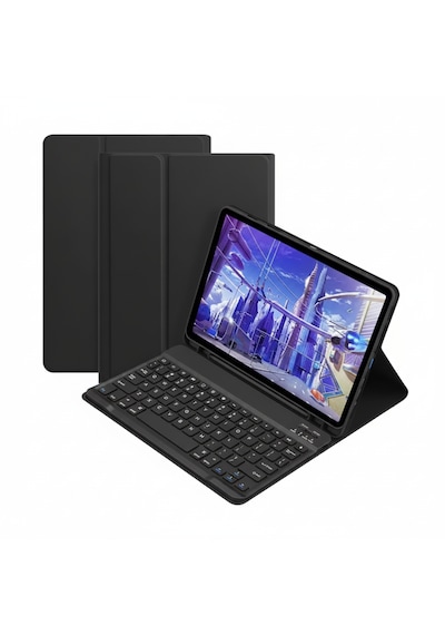 Microcase Apple Uyumlu iPad 9. Nesil 10.2 İnch Tablet Bluetooth Klavyeli Standlı Kılıf - Bkk4 Klavyeli Kılıf