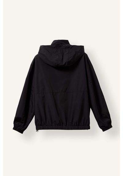 Defacto Rüzgar Geçirmez Regular Fit Reglan Kollu Kapüşonlu Yağmurluk C4949ax26aubk81 Siyah-bk81