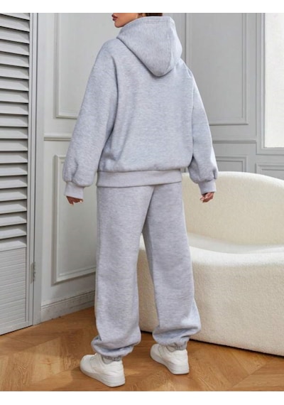 Gri East Hampton Baskılı Kapüşonlu Sweatshirt Ve Eşofman Altı Eşofman Takımı Gri Gri East Hampton Baskılı Kapüşonlu Sweatshirt Ve Eşofman Altı Eşofman Takımı Gri