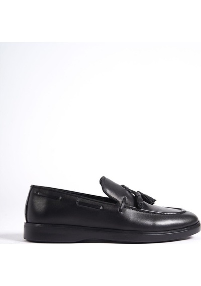 Mubiano Hakiki Deri Mbd100-s Siyah Erkek Loafer & Günlük Ayakkabı Siyah
