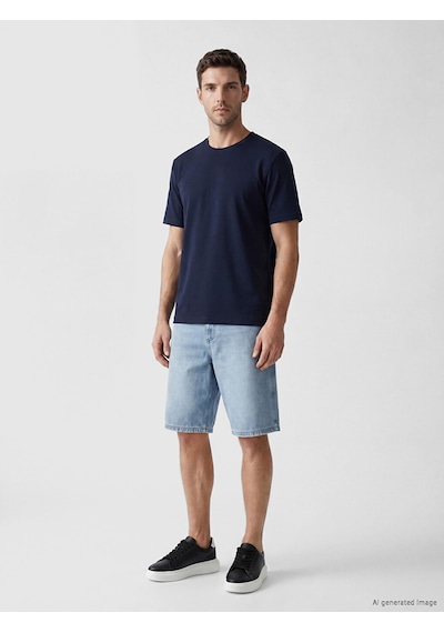 Lcwaıkıkı Classic Lacivert Regular Fit Basic Erkek Dry Touch Tişört