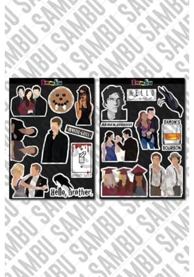 The Vampire Diaries Temalı Sticker Etiket Seti 1 -vampir Günlükleri Sticker- Laptop Notebook Telefon Genel
