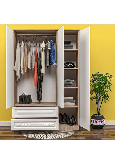 Sevtap 4 Kapılı Gardırop Mdf Sis Gri Sevtap 4 Kapılı Gardırop Mdf Sis Gri