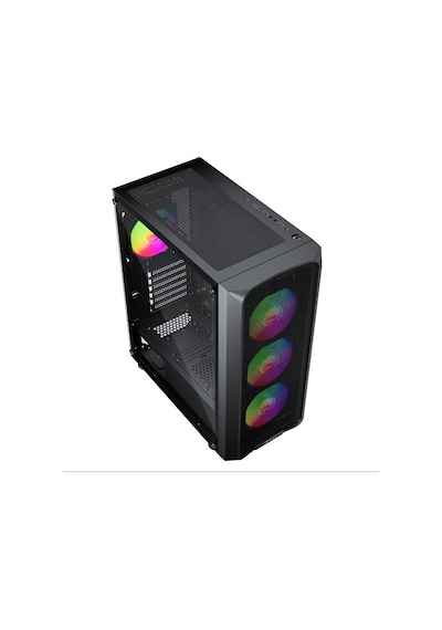Gamebooster Round A650b 600w Apfc Usb 3.0 Mesh 4 Rainbow Fanlı Mid-t Atx Gaming Siyah Kasa