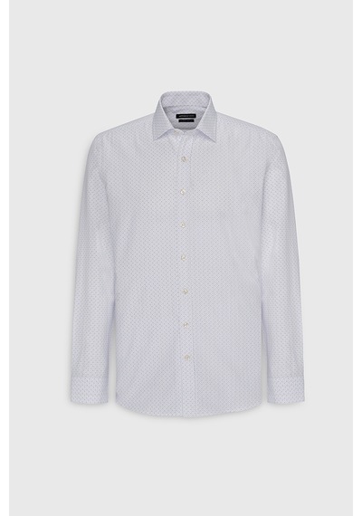 AC&Co / Altınyıldız Classics Erkek Beyaz Mavı Slim Fit Dar Kesim Klasik Yaka Pamuklu Armürlü Gömlek Beyaz Mavı AC&Co / Altınyıldız Classics Erkek Beyaz Mavı Slim Fit Dar Kesim Klasik Yaka Pamuklu Armürlü Gömlek Beyaz Mavı