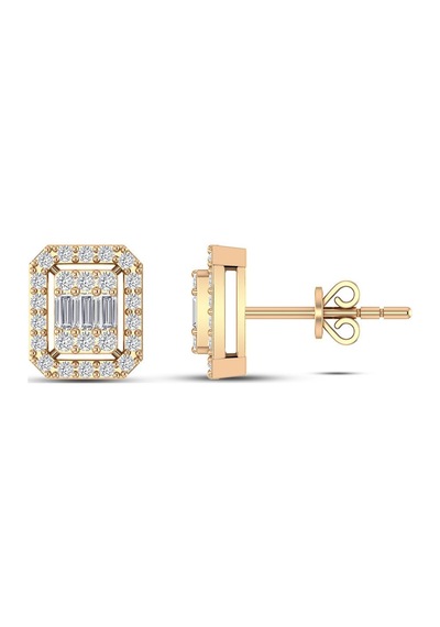 0,60 Karat Pırlanta Baget Küpe N11.124
