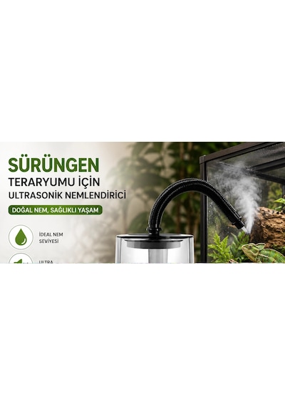 Sürüngen Teraryumu Nemlendirici Sis Makinesi - Ultrasonik Otomatik Buhar Üretici Bukalemun, İguana, Gecko İçin