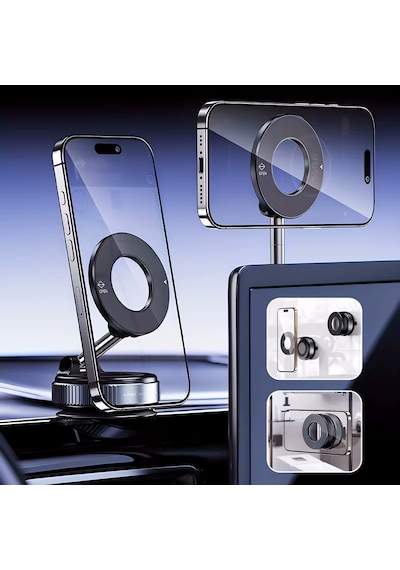 K007 Vakumlu Manyetik 360 Dönen Çok Amaçlı Araç Telefon Tutucu