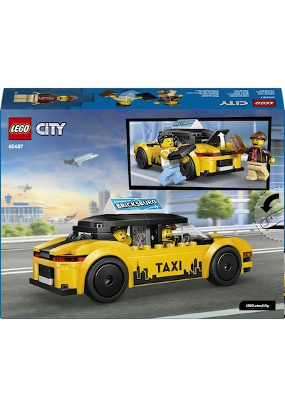 LEGO® City Sarı Taksi 60487 - 6 Yaş ve Üzeri Çocuklar İçin Minifigür İçeren Yaratıcı Oyuncak Yapım Seti (122 Parça)