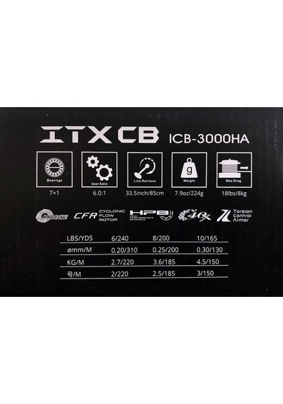 Okuma Itx Cb Icb-3000ha 7+1bb Spin Olta Makinesi