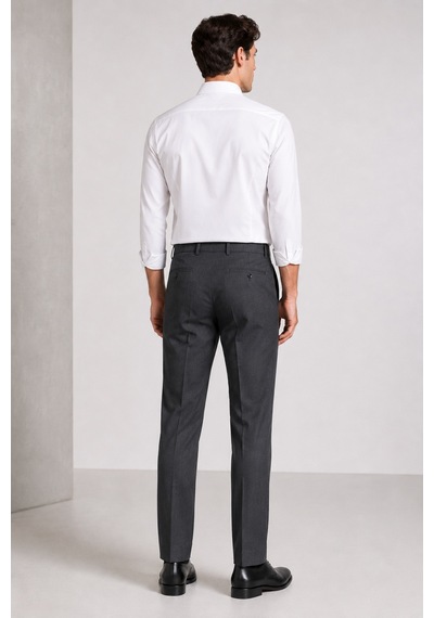 Bihan Store Erkek Düz Kesim Zeta Gabardin Kumaş Slim Fit Pantolon 2026-füme