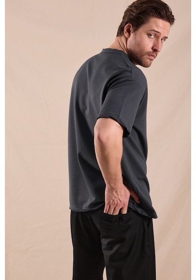 Tonny Black Rahat Kalıp Oversize Kesim T-shirt Erkek Füme T-shirt Tbtshrt020