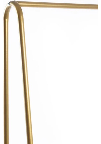 Raflı Gold Metal Ayaklı Askılık Gold