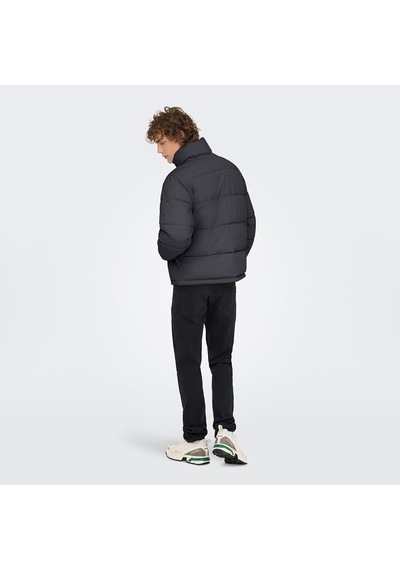 Only & Sons Only&sons Pack Life Puffer Erkek Gri Dik Yaka Mont Gri