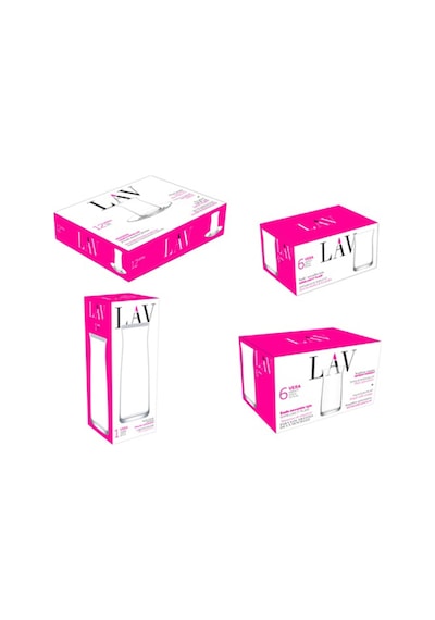 Lav Vera Cam Çeyiz Seti 25'li (6 Çay Bardağı, 6 Çay Tabağı, 6 Su , 6 Meşrubat Bardağı, 1 Karaf)
