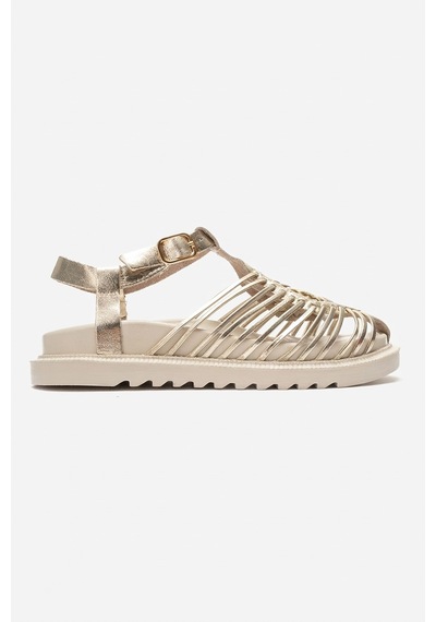 Luvi Shoes Thames Altın Hakiki Deri Kadın Sandalet