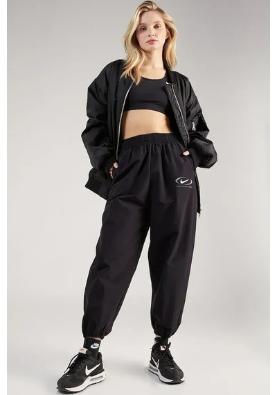 Nike Sportswear Women's Woven Loose Fit Joggers Kadın Bol Kesim Dokuma Eşofman Altı Siyah Siyah