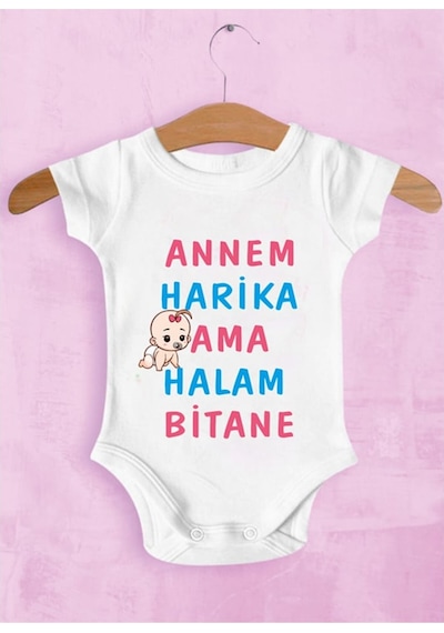Tuğbababy Baby Annem Harika Ama Halam Bitane Zıbın Kız Erkek Beyaz