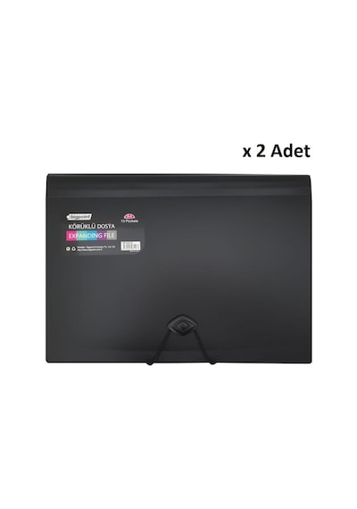 Bigpoint Körüklü Dosya 13 Cepli Lastikli A4 Siyah X 2 Adet Diğer