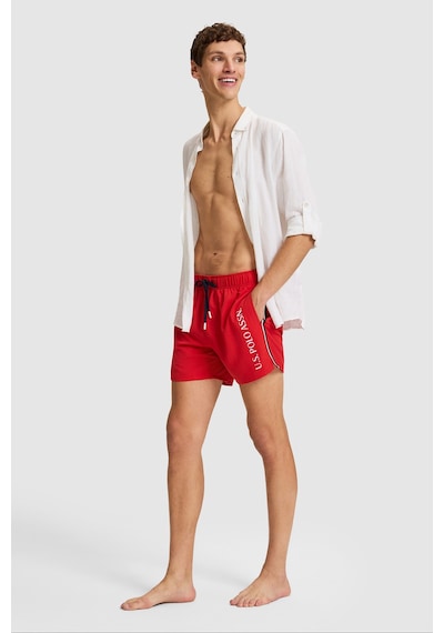 U.S. Polo Assn. Erkek Kırmızı Deniz Şortu 50322249-vr213 Rısk Red