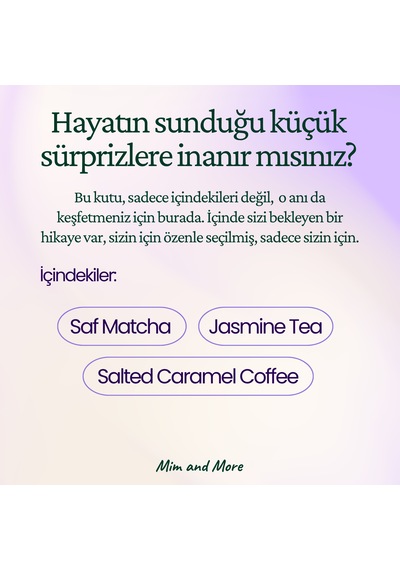 Flair Hediye Kutusu Saf Matcha, Jasmine Tea, Salted Caramel Cof