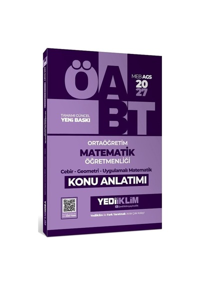 Yediiklim 2027 Öabt Meb-ags Lise Ortaöğretim Matematik Öğretmenliği Cebir, Geometri, Uygulamalı Matematik Konu Anlatımı