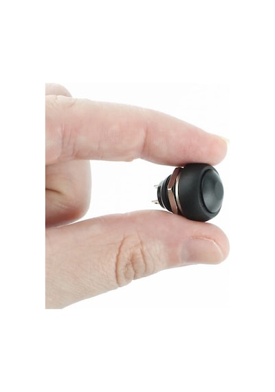 12mm Pbs-33b 2 Pin Push Buton Siyah On Off 1a 250v Mini Yuvarlak Su Geçirmez Anahtar Momentary Switch