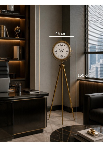 Aurora Gold Ayaklı Tripod Saat Standart