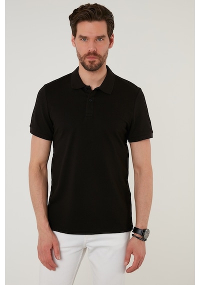 Buratti Regular Fit Pamuklu Düğmeli Erkek Polo Yaka T Shirt 5902326 Siyah