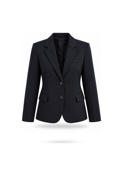 5in1Canpolat Lacivert Çizgili Blazer Ceket 17285