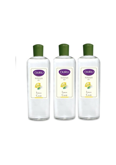 Duru 80 Derece Limon Çiçeği Kolonya Pet Şişe 3 x 400 ML