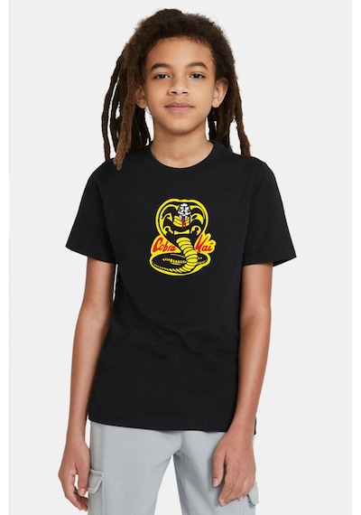 Tshirthane Cobra Kai Logo Siyah Çocuk Tshirt SIYAH