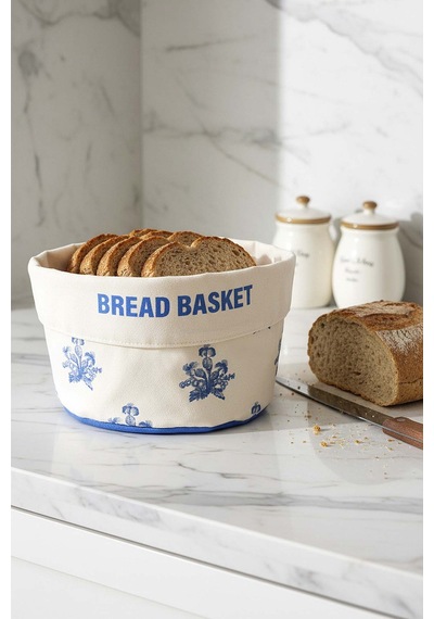Elysian Blue Keten Ekmek Sepeti Çok Renkli
