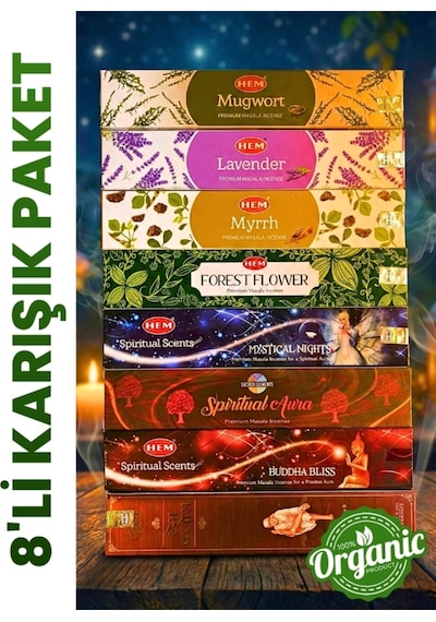 Masala Organik Karbonsuz 8 Paket Karma Tütsü Karışık