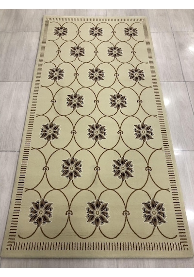 Saray Halı Tifanny 10545 R 100X200 Kahve Krem Yolluk 2 Metre !