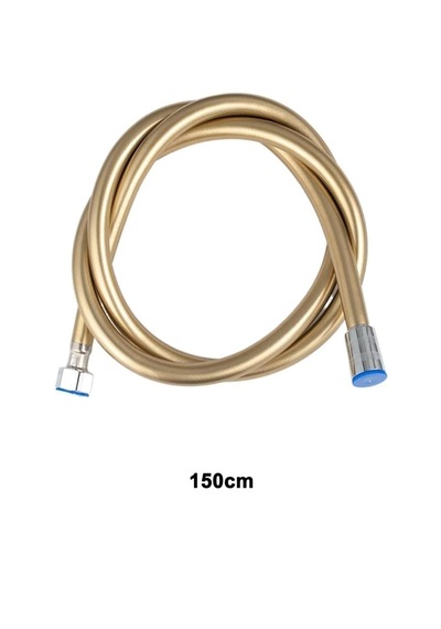 Kopmaz Kaliteli Pvc Duş Hortumu Tüm Duş Setleri İle Uyumlu 1,5 Metre Gold