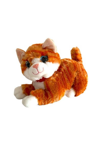 Sesli Miyavlayan Jumbo 30 Cm Peluş Kedi - Kahverengi Kahverengi