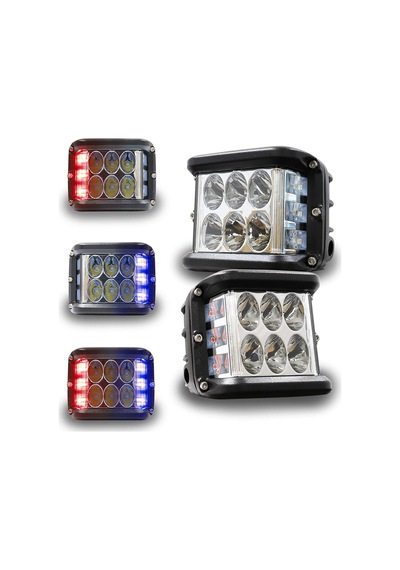 Offroad Sis Lambası Beyaz-Kırmızı-Mavi 12 Led 36W Çift Lass319-
