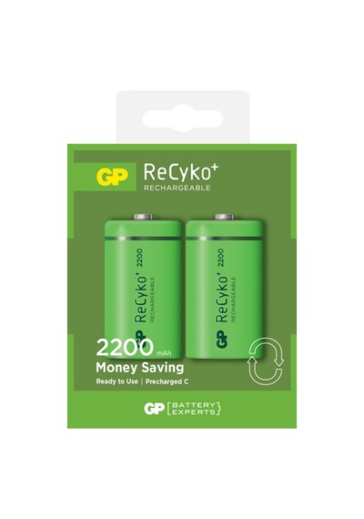 GP ReCyko+ GP220CHEMTR-2UC2 2200 mAh C Boy Ni-MH Şarj Edilebilir Pil 2'li