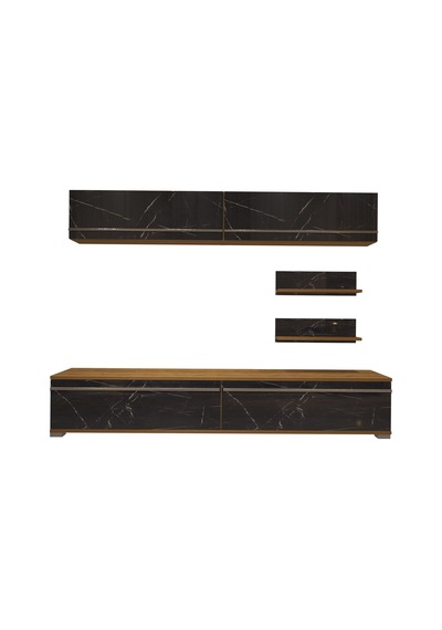 Decoraktiv Eko 5 Mdf Std Tv Ünitesi Tv Sehpası Pera - Siyah Mermer