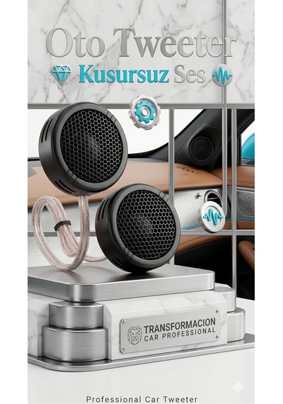 Tr Ts-s250 Tweeter Seti, 350w, 3,5 Cm Kompakt Tasarım, Kristal Netliğinde Tiz Ses, Araç İçi Kullanım, 1 Çift 2 A