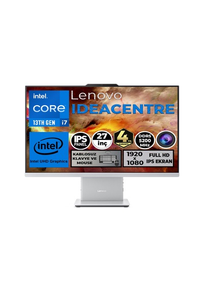 Lenovo Ideacentre 27IRH9 F0HM004JTR i7-13620H 16 GB 512 GB SSD 27" Dos AIO Masaüstü Bilgisayar