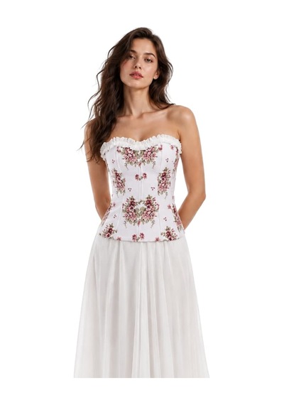 L'aura Corset Aria Bayan Korse Büstiyer Beyaz