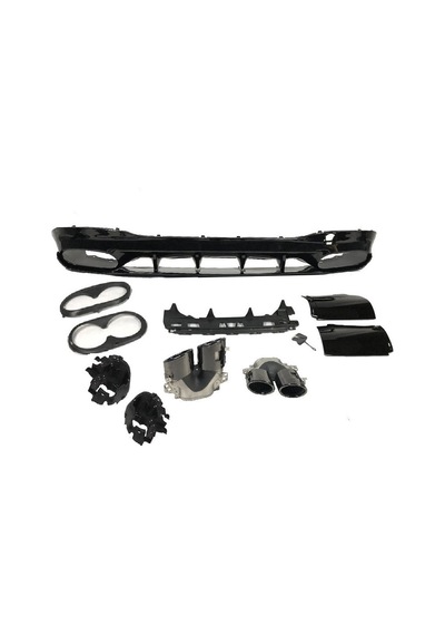 Autogp Mercedes W118 Cla45 Arka Difüzör Ve Egzoz Ucu Siyah 2018+ Tk 14-08-w118-a45