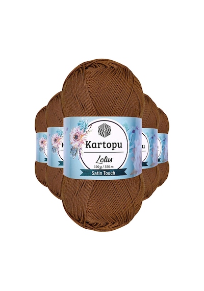 5 Adet Lotus Bikini Büstiyer Bluz Örgü İpi K840 Koyu Hardal