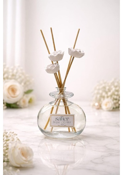 Beyaz Çiçekler Seramik Taş Çiçekli Çubuklu Oda Kokusu White Flowers 80 Ml Diğer