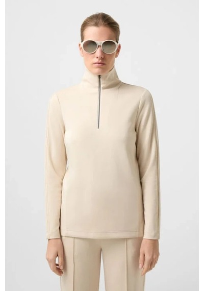 Bogner Fire&ıce Bogner Nadja Stand-up Yaka Ve B-logo Detaylı Kadın Sweatshirt Bej